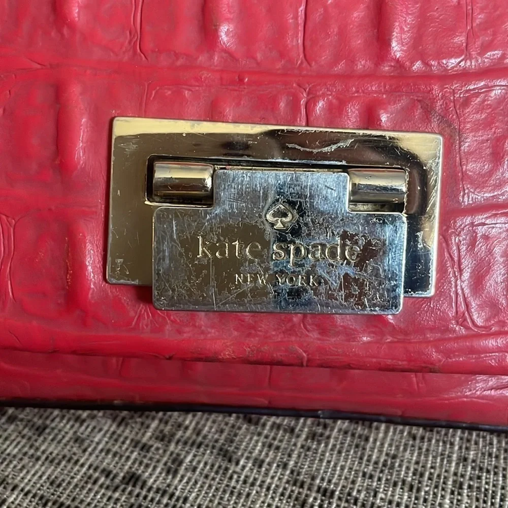 Kate Spade Leather‎ Red Alligator Small Crossbody